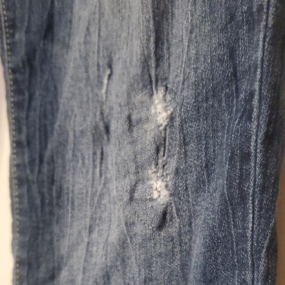 Guess Jeans Womens Size 27 Size 4 Blue Distressed Ripped - Picture 6 of 14